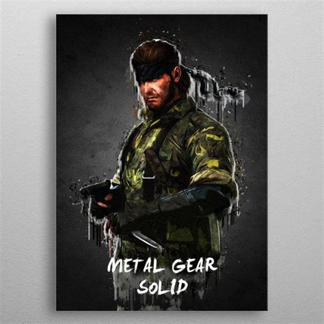 metal gear solid 1 fabric poster|displate metal gear solid.